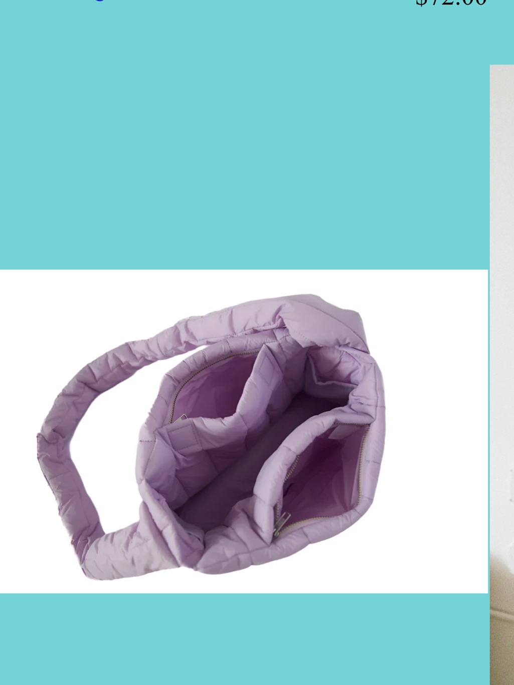 Joe’s Bag Graviet Lavender Quilted Shoulder Bag New! — image 2 of 8